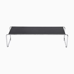 Bauhaus Black Laccio Coffee Table attributed to Marcel Breuer for Gavina, Italy, 1960s