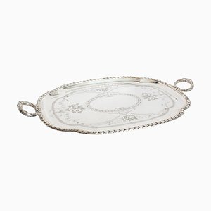 Large Victorian Neo Classical Silver Plated Butlers Tray, 1870s