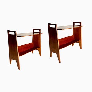 Mid-Century Beistelltische aus Holz von Gio Ponti, 1950er, 2er Set
