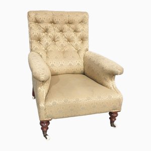 Deep Seated Victorian Library Chair, 1880