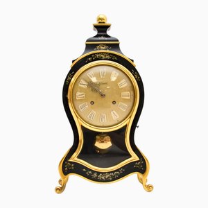 Vintage Swiss Hand Painted Wall Clock by Le Castel, 1960