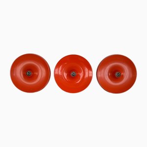 Disc Wall Sconces in the style of Charlotte Perriand, Germany, 1980s, Set of 3