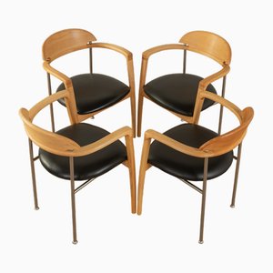 Vintage Dining Chairs in Cherry, Set of 4