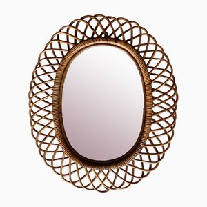 Tan Bamboo Mirror, 1950s
