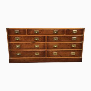 Antikes Militär-Kampagnen-Sideboard aus Wurzelholz & Wurzelholz
