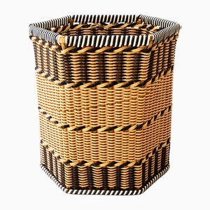 Woven Umbrella Stand with Water Collection Cup, 1950