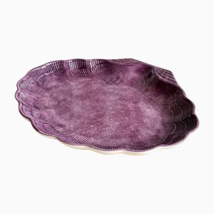 Assiette Mid-Century en Porcelaine Violette par Christian Dior, 1970s