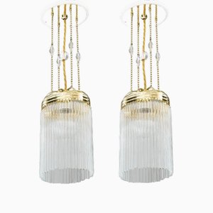 Art Deco Pendants, 1920s, Set of 2