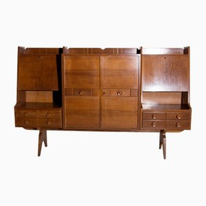 Hoher Italienischer Holzschrank, 1950