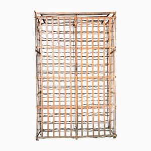 Antique French Bistro Wine Safe Rack, 1920s