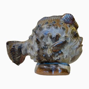 Midcentury Lumpfish in Glazed Stoneware from Axella Denmark, 1970s