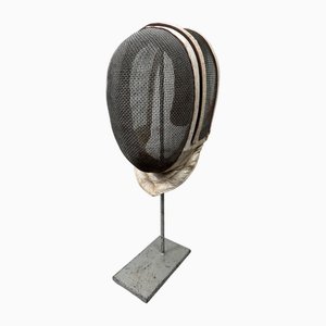 Máscara de esgrima vintage de cuero