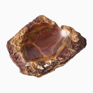 Cuenco vintage de piedra de ónice rojo, años 70