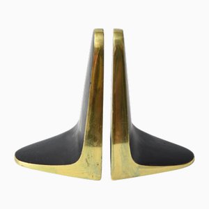 Sujetalibros austriacos Mid-Century de latón de Franz Hagenauer para Hagenauer, años 50. Juego de 2