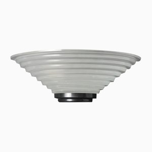 Vintage Frosted Glass Wall Lamp from Lumess, 1980s