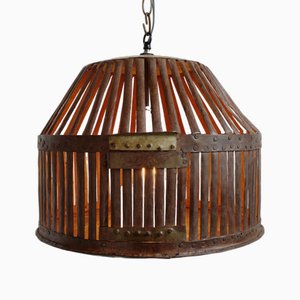 Industrielle Vintage Hängelampe aus Eisen, 1950er