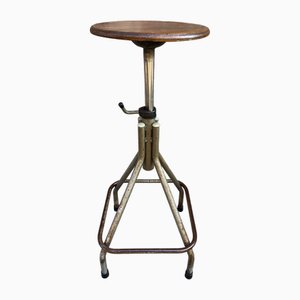 /industrial French Drawer Stool, 1950s