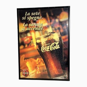 Vintage Coca Cola Backlit Advertising Panel, 1980s