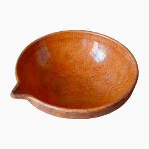 Große antike böhmische Schale aus glasiertem Ton, 1890er