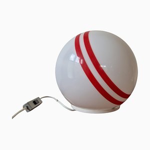 Mid-Century Table Ball Glass Lamp, 1970s