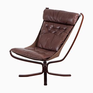 Poltrona Falcon atribuida a Sigurd Resell, Noruega, años 70
