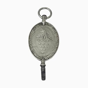19th Century Dutch Silver Watch-Key with a Scene of a Bunch of Grapes