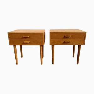 Oak Nightstands attributed to Poul M. Volther, 1968