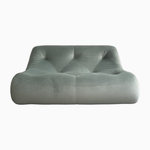 Sofá de dos plazas Kali en verde de Michel Ducaroy para Ligne Roset, años 80