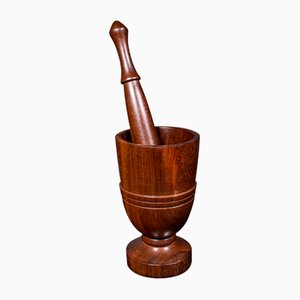 Victorian English Mortar and Pestle, 1890s, Set of 2