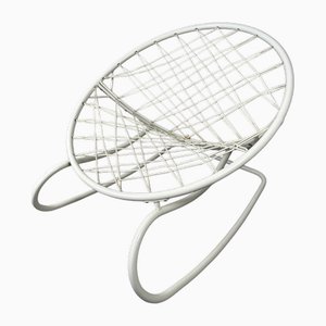 Sedia a dondolo vintage attribuita a Niels Gammelgaard per Ikea