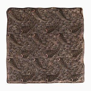 Bloque de impresión de tela inglesa modernista, década de 1890