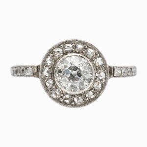 Anello in oro bianco con diamanti, Francia, anni '60