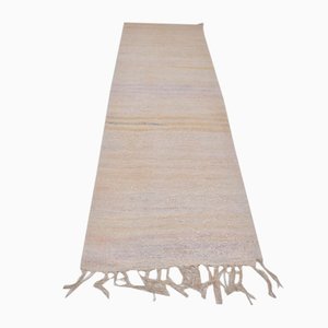Tappeto Kilim Runner fatto a mano in canapa, anni '60