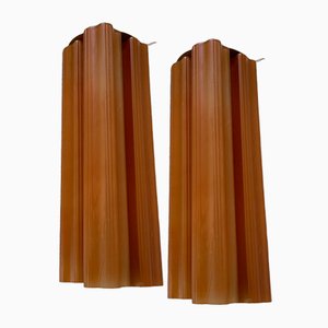 Glass Tronchi Tube Sconces, 1970s, Set of 2