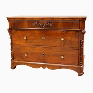 Antique Italian Louis Philippe Chest of Drawers in Walnut