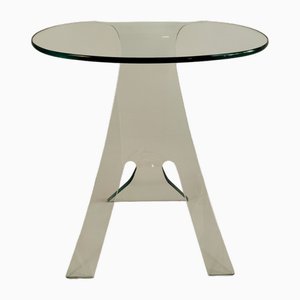 Grillo Coffee Table in Curved Glass by Vittorio Livi for Fiam Italia, 1980