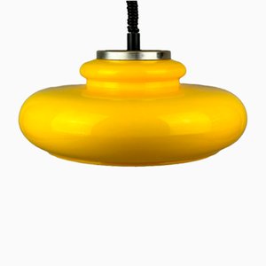 Vintage Deckenlampe aus Kunststoff & verchromtem Metall, 1970er