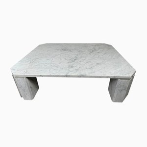 Vintage Coffee Table in Carrara Marble