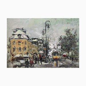 Magdalena Spasowicz, Warsaw - Krakowskie Przedmiescie, Oil on Board