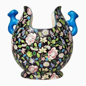 Gueulard Vase in Enameled Ceramic from Gien, 1890s