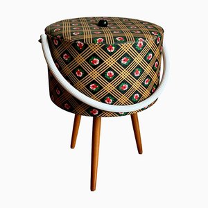 Mid-Century German Sewing Storage Basket, 1950s