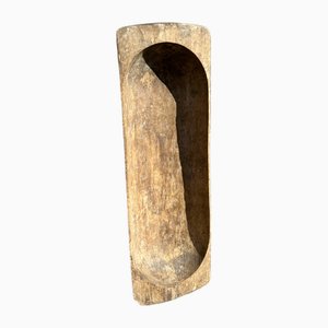 Vaso antico in legno intagliato a mano, fine XIX secolo