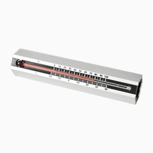 Brushed Aluminium Desk Thermometer by Ole Jorgensen for Copenhagen Creative Workshop, 1960s