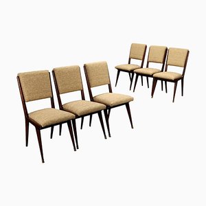 Vintage Dining Chairs in Brass, Italy, 1950s, Set of 6