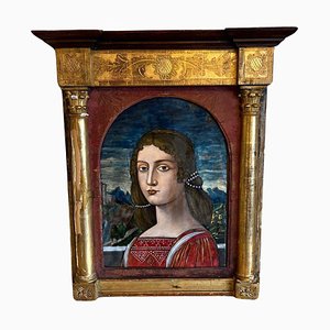 Artista della scuola europea, nobildonna, smalto su rame