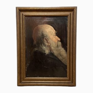Norwegian Artist, Portrait of Christian Krohg, Painting on Cardboard, Framed