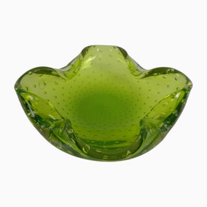Cendrier Sommerso Vert en Verre de Murano, Italie, 1960s