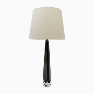 Skandinavische Sommerso Glas Tischlampe von Nils Landberg für Orrefors, 1950er