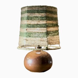 Rustic Modern Brutalist Ceramic Table Lamp, France, 1970s