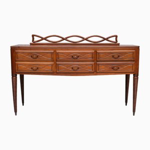 Sideboard in Walnut and Brass by Mario Quarti for Paolo Buffa, Milan, 1940s